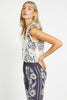Alani Ivory Protea Paisley Top