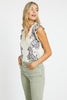 Alani Ivory Protea Paisley Top