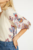 Zara Woodblock Bloom Top