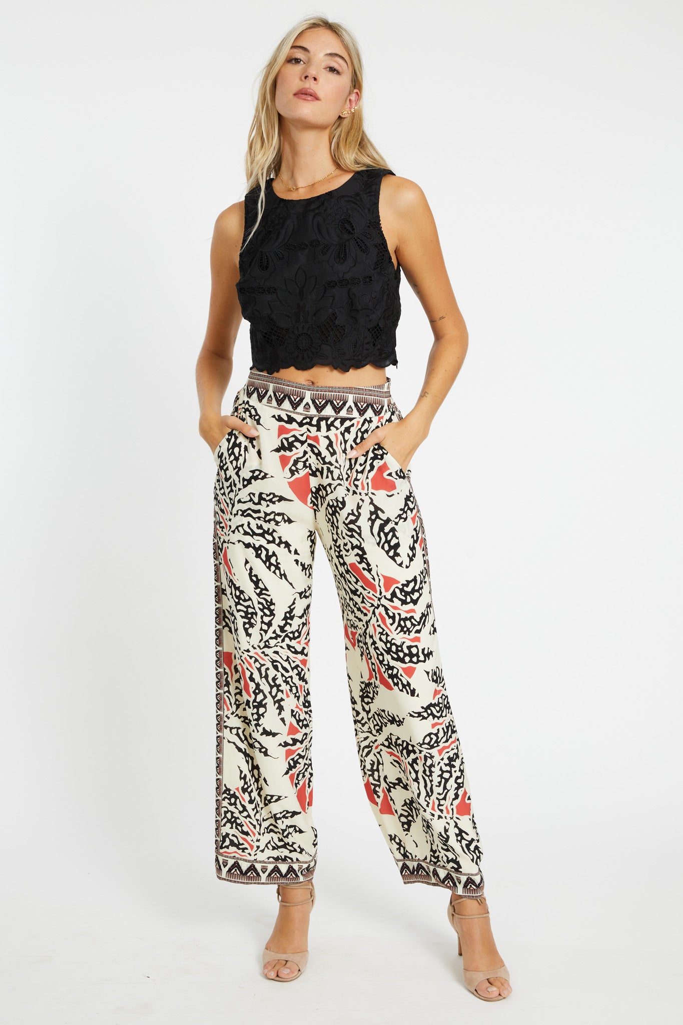 Isabelle Black Lace Top