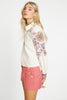 Audrey Woodblock Bloom Top