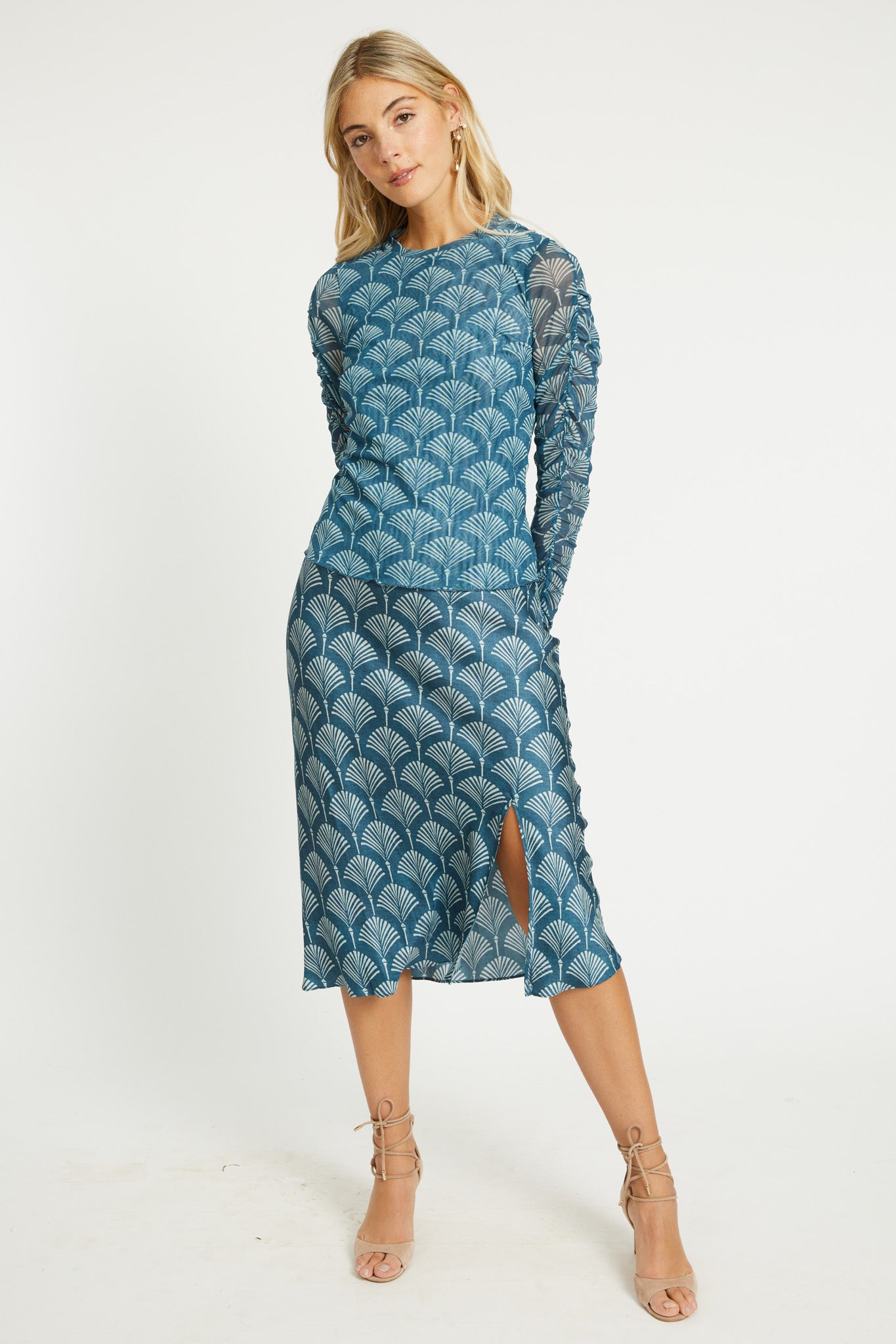 Nessa Teal Ginko Breeze Top