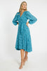 Moon Teal Leaf Burnout Maxi