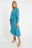Moon Teal Leaf Burnout Maxi
