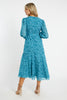 Moon Teal Leaf Burnout Maxi