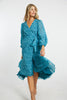 Moon Teal Leaf Burnout Maxi