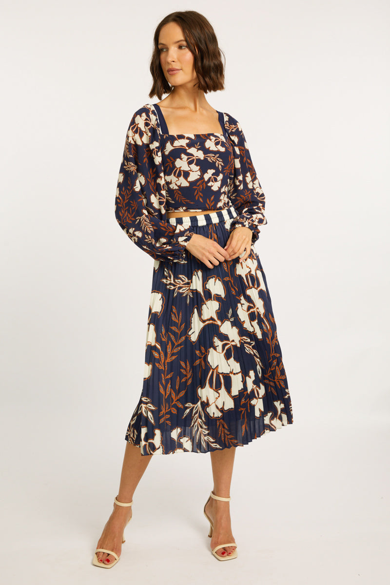 Mia Ginko Block Print Skirt