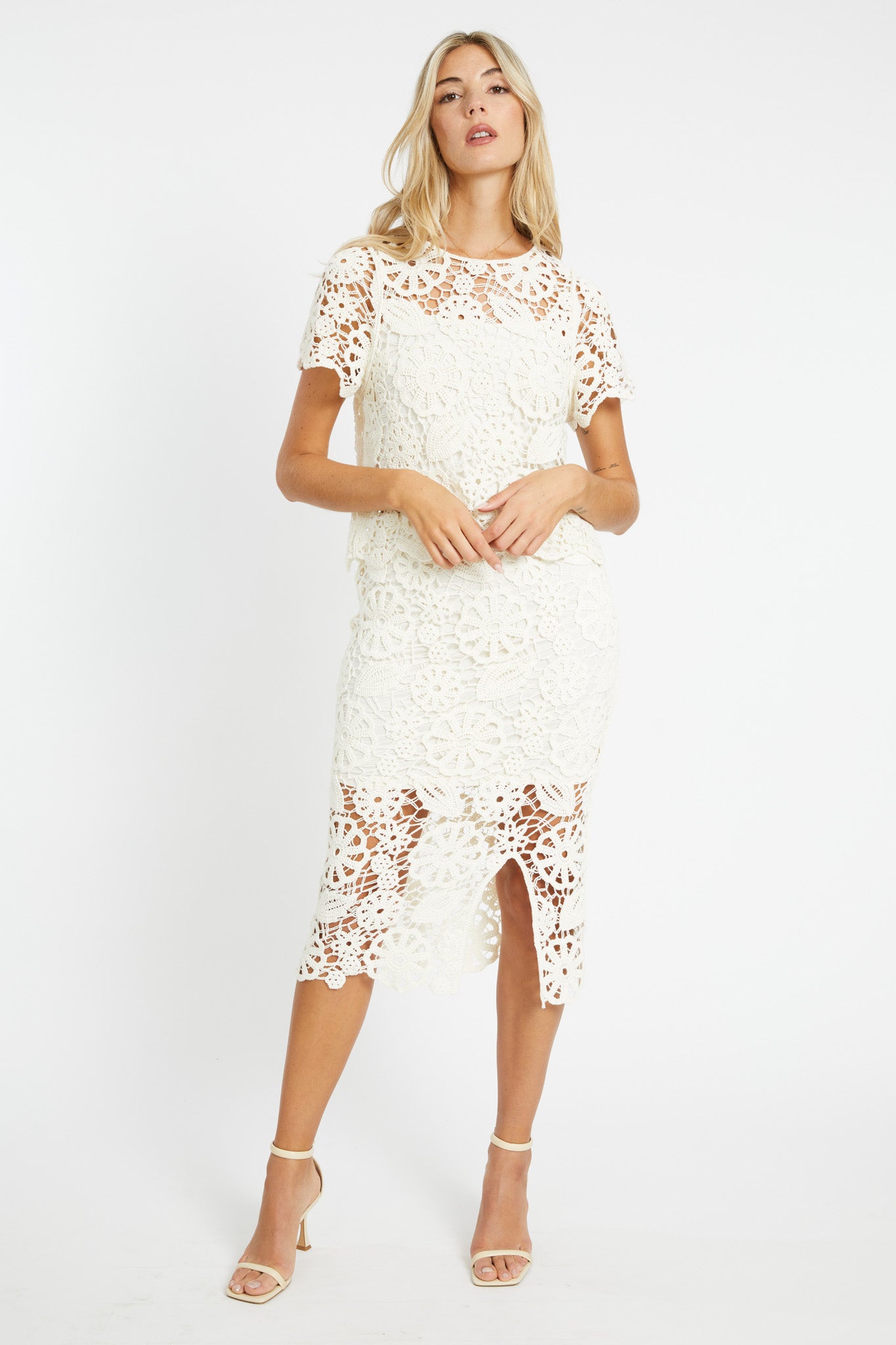 Daya Ivory Lace Skirt
