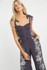 Rose Graphite Protea Paisley Jumpsuit