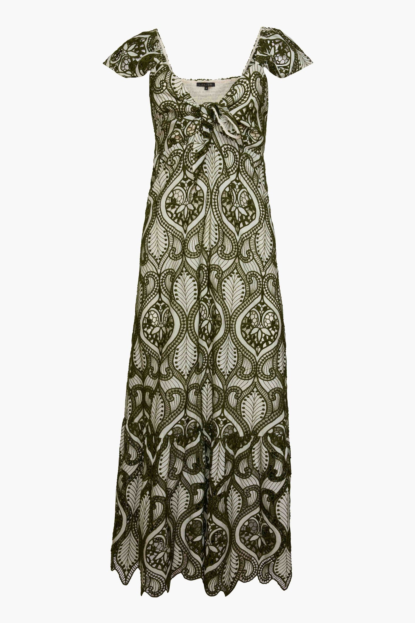 Gwen Dress in Loden Green Lace