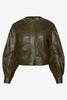 Sabrina Jacket in Loden Green Vegan Leather