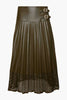 Hensley Skirt in Loden Green Vegan Leather