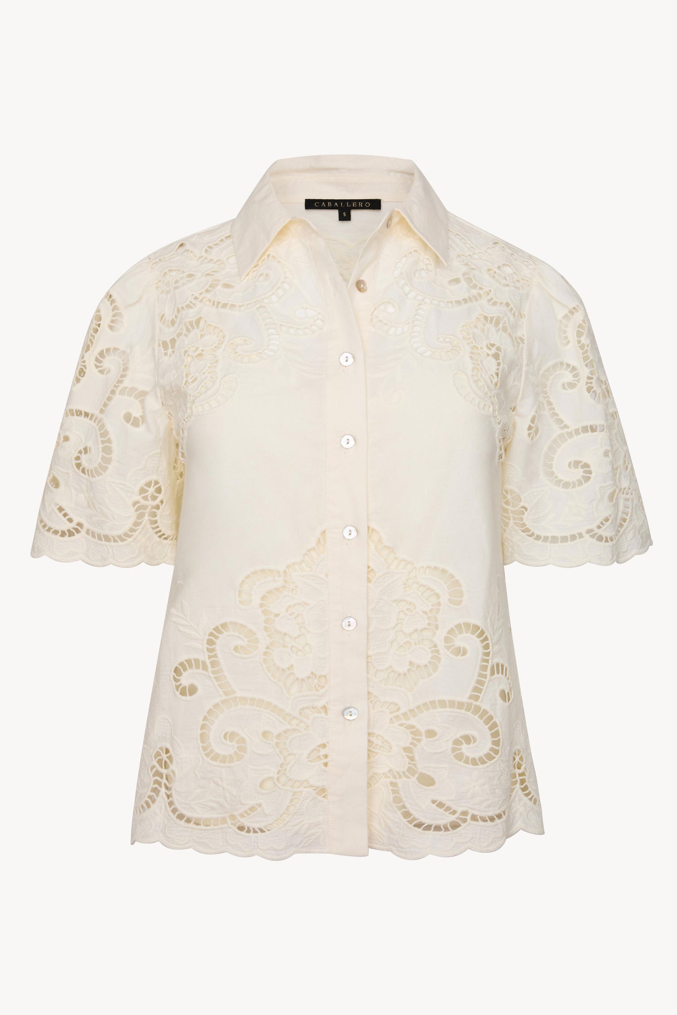Kenzie Top in Cloud Cream Lace