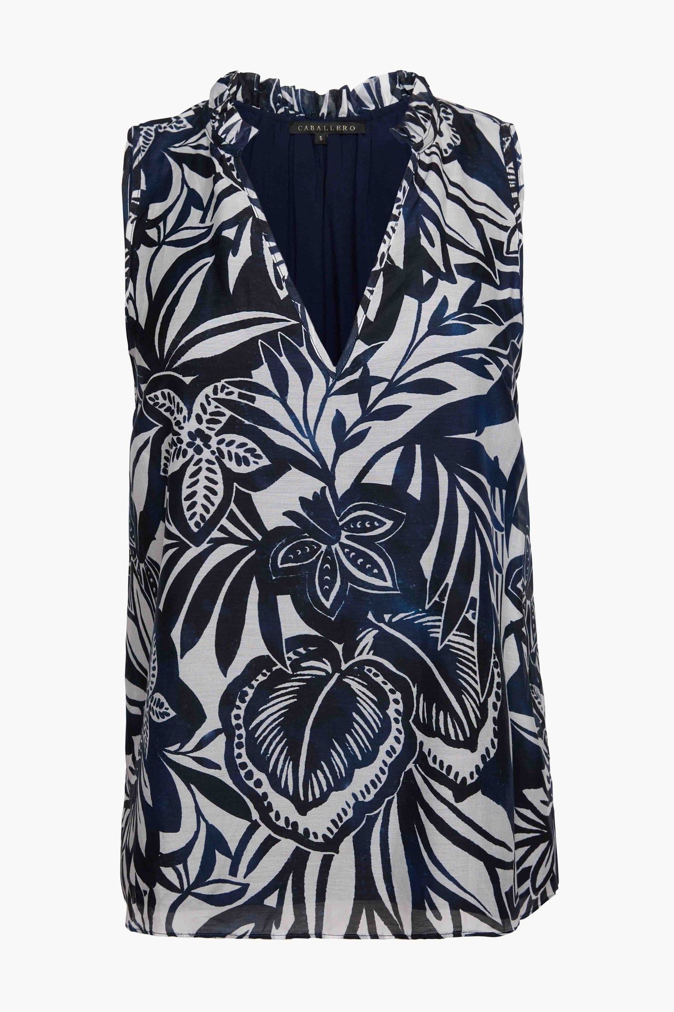 Letty Top in Woodblock Palm