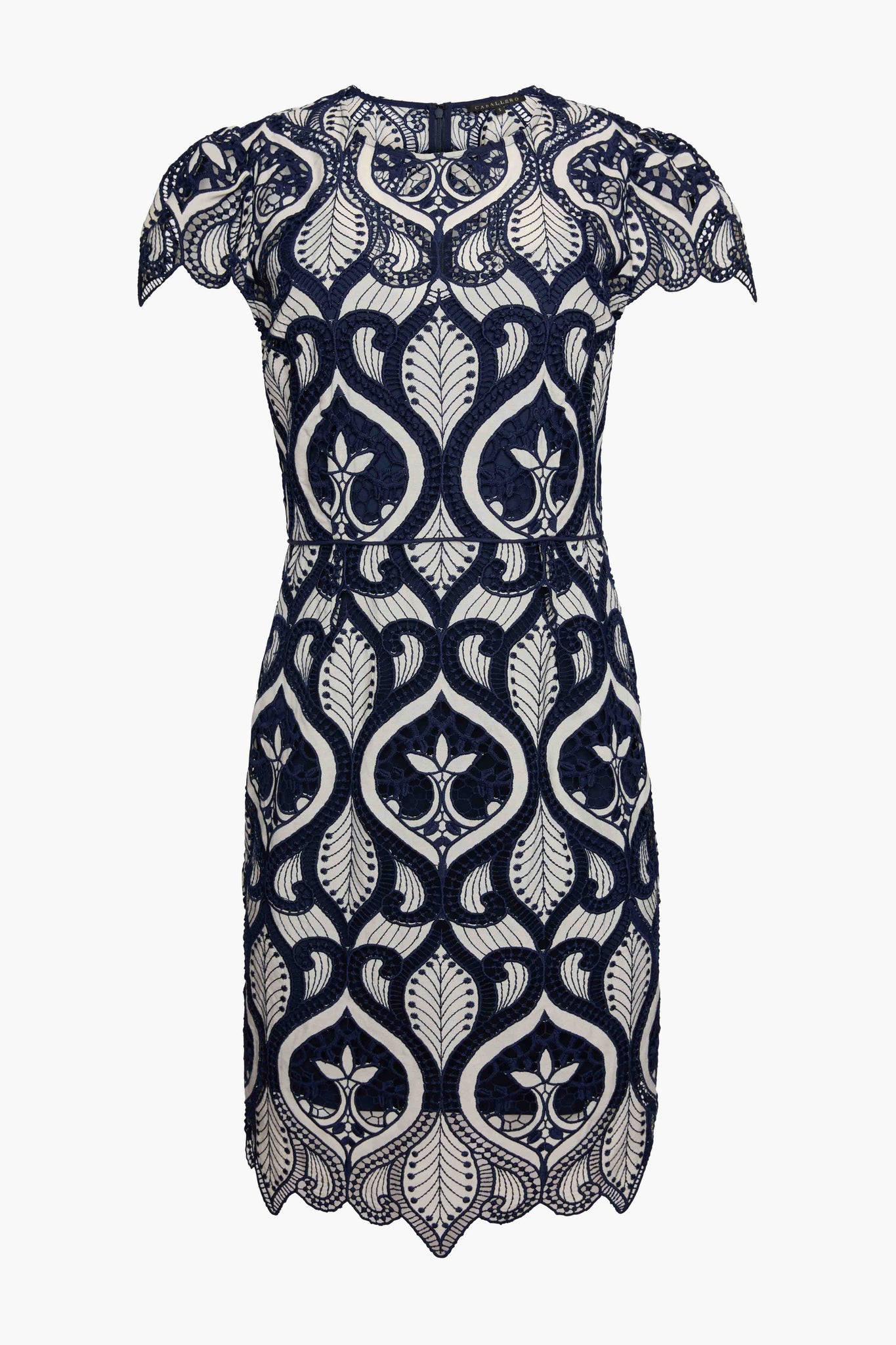 Vanna Dress in Navy / Cream Lace