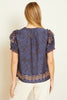 Geneva Top in Indigo Batik