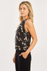 Felice Precious Metal Geo Sequin Top