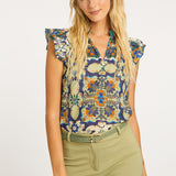 Filippa Wildcat Tapestry Top