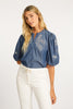 Veira Palm Chambray Top