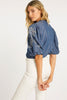 Veira Palm Chambray Top