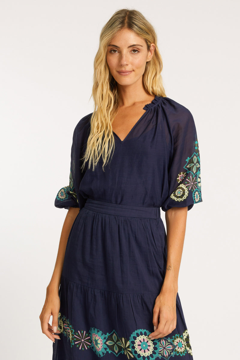 Zara Geo Bloom Top