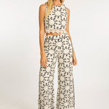 Celina Ivory / Black Lace Pant