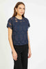 Carmen Top in Navy Lace
