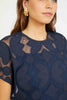 Carmen Top in Navy Lace