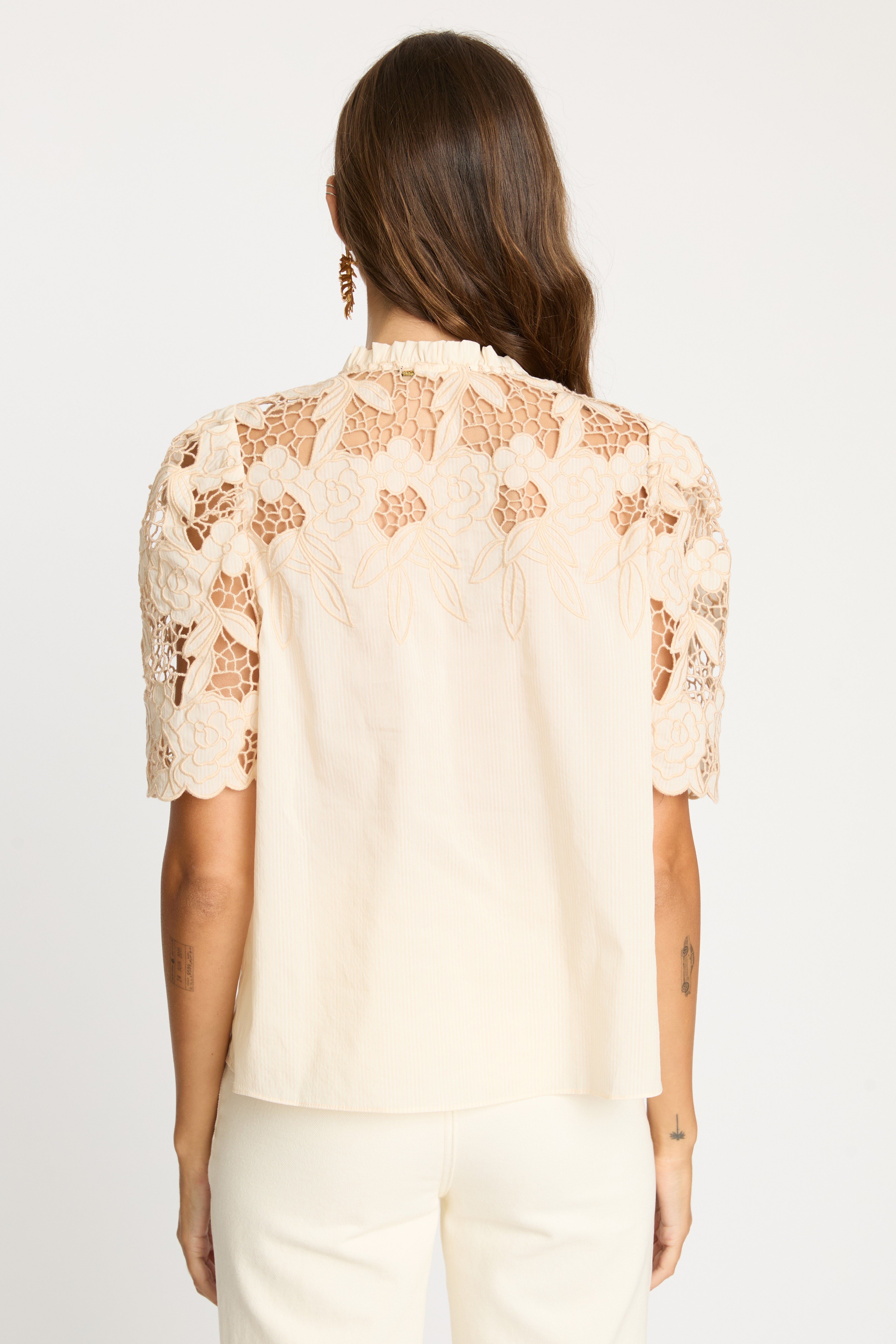 Elaine Reversible Top in Cream - CABALLERO COLLECTION