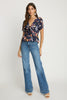 Zinnia Top in Watercolor Bloom