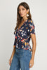 Zinnia Top in Watercolor Bloom