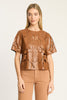 Amo Top in Tobacco Vegan Leather