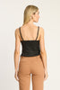 Marley Top in Black Vegan Leather