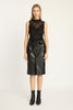Band Top in Black Stretch Lace