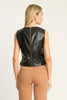 Jag Top in Black Vegan Leather
