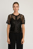 Saylor Top in Black Criss Cross