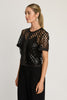 Saylor Top in Black Criss Cross