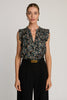 Izzy Top in Floral Burnout Lurex Chiffon