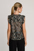Izzy Top in Floral Burnout Lurex Chiffon