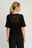 Serah Top in Black Dotted Taffeta