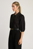 Juliette Top in Black with Studded Collar