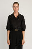 Juliette Top in Black with Studded Collar