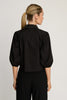 Juliette Top in Black with Studded Collar