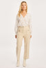 Monica Floral Burnout Top in Ivory