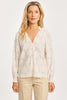 Monica Floral Burnout Top in Ivory