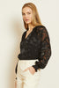 Miki Top in Black Geo Burnout