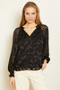 Miki Top in Black Geo Burnout