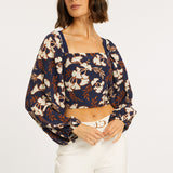 Rosine Ginko Block Print Top