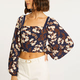 Rosine Ginko Block Print Top