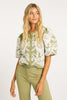 Lucia Sage Embroidery Top